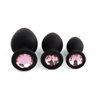 Силіконовий набір плагів Jewellery Silicone PLUG SET Black, чорний — Просмотреть изображение 9
