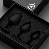 Силіконовий набір плагів Jewellery Silicone PLUG SET Black, чорний — Просмотреть изображение 10