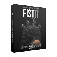 Силіконова рукавичка для стимуляції Masturbation Glove Fist It, чорна