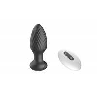 Вібро-пробка Rotating Remote Anal Plug з дистанційним керуванням, чорна — Просмотреть изображение 3