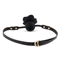 Кляп Black Rose Ball Gag, чорний — Переглянути зображення 3