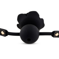 Кляп Black Rose Ball Gag, чорний — Переглянути зображення 5