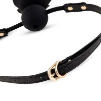 Кляп Black Rose Ball Gag, чорний — Переглянути зображення 6