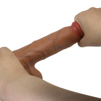 Фалоімітатор BAILE Beautiful Encounter RealDeal Dildo, TPR, тілесний колір, 8.5 (21,8 см) — Переглянути зображення 7
