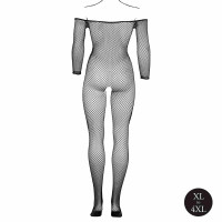 Жіночий боді-комбінезон із сітки Le Désir Off Shoulder Fishnet Bodystocking, чорний