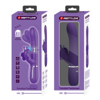 Вібратор-кролик PRETTY LOVE Twinkled Tenderness Purple, силікон, фіолетовий, подвійна стимуляція — Просмотреть изображение 3