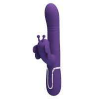 Вібратор-кролик PRETTY LOVE Twinkled Tenderness Purple, силікон, фіолетовий, подвійна стимуляція — Просмотреть изображение 5