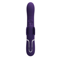 Вібратор-кролик PRETTY LOVE Twinkled Tenderness Purple, силікон, фіолетовий, подвійна стимуляція — Просмотреть изображение 6
