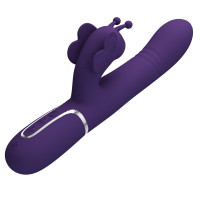 Вібратор-кролик PRETTY LOVE Twinkled Tenderness Purple, силікон, фіолетовий, подвійна стимуляція — Просмотреть изображение 7