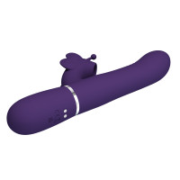 Вібратор-кролик PRETTY LOVE Twinkled Tenderness Purple, силікон, фіолетовий, подвійна стимуляція — Просмотреть изображение 8