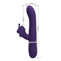 Вібратор-кролик PRETTY LOVE Twinkled Tenderness Purple, силікон, фіолетовий, подвійна стимуляція — Просмотреть изображение 9
