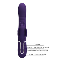 Вібратор-кролик PRETTY LOVE Twinkled Tenderness Purple, силікон, фіолетовий, подвійна стимуляція — Просмотреть изображение 10