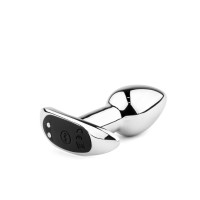 Металевий вібро-плаг Metal Butt Plug S Vibrator USB з дистанційним керуванням