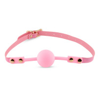 Силіконовий рожевий кляп Ball Gag Pink з регульованим ремінцем