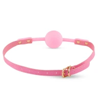 Силіконовий рожевий кляп Ball Gag Pink з регульованим ремінцем — Просмотреть изображение 4