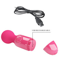 Міні-вібратор PRETTY LOVE Mini Stick, силіконовий, рожевий, USB-заряджання — Переглянути зображення 10
