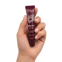 Стимулюючий блиск для губ та оральних пестощів Orgie Electric Oral Strawberry, 10 мл — Переглянути зображення 3