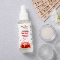 Водний лубрикант 2 в 1 для інтимної близькості та масажу MyLove Aroma Series Watermelon, 50 мл — Переглянути зображення 2