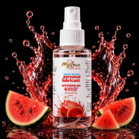 Водний лубрикант 2 в 1 для інтимної близькості та масажу MyLove Aroma Series Watermelon, 50 мл — Переглянути зображення 3
