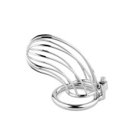Срібний металевий пояс вірності для чоловіків Metal Penis Cock Cage