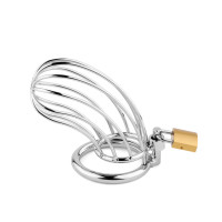 Срібний металевий пояс вірності для чоловіків Metal Penis Cock Cage — Просмотреть изображение 3