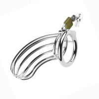 Срібний металевий пояс вірності для чоловіків Metal Penis Cock Cage — Просмотреть изображение 4