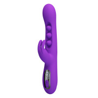 Вібратор-кролик PRETTY LOVE Sabien Purple, силікон, фіолетовий, пульсуюча та вібраційна стимуляція — Просмотреть изображение 3