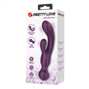 Вібратор-кролик PRETTY LOVE All Rounder Dual-Action, силікон, фіолетовий, подвійна стимуляція
