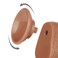 Реалістичний фалоімітатор 9 Sliding Skin Dual Layer Dong Brown — Переглянути зображення 6