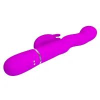 Вібратор-кролик PRETTY LOVE Laursen Purple, силікон, фіолетовий, 7 режимів вібрації та 4 хвилі — Просмотреть изображение 4
