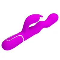 Вібратор-кролик PRETTY LOVE Laursen Purple, силікон, фіолетовий, 7 режимів вібрації та 4 хвилі — Просмотреть изображение 6