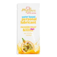 Водний лубрикант 2 в 1 для інтимної близькості та масажу MyLove Aroma Series Passion Fruit, 4 мл — Просмотреть изображение 3