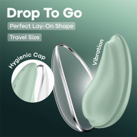 М'ятний компактний вібратор краплеподібної форми Satisfyer Drop To Go, 8,5 см — Переглянути зображення 4
