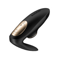 Чорний парний стимулятор Air Pulse та вібрації Satisfyer Pro 4 Couples, 12 см — Переглянути зображення 5