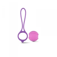 Вагинальные шарики MSX Toyz4lover Palline Bi-Balls Single, фиолетовые — фото 4