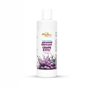 Лубрикант на водной основе MyLove Aroma Series, со вкусом винограда, 2в1 для интимной близости и массажа, 300 мл