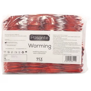 Презервативы Pasante Warming, с эффектом разогрева и ребристой текстурой, 144 шт