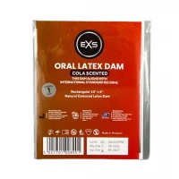 Серветка для оральних пестощів EXS Oral Latex Dam, зі смаком коли