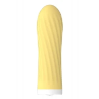 Вібростимулятор BOSS SERIES Rechargeable Silicone Touch, жовтий