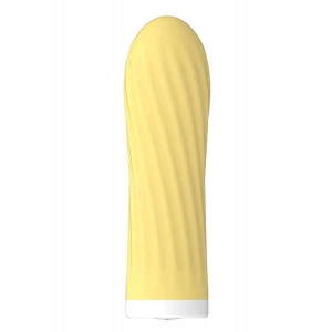 Вібростимулятор BOSS SERIES Rechargeable Silicone Touch, жовтий