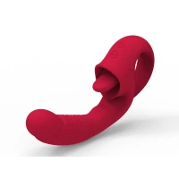 Вібратор з язичком B-Series Rechargeable Licking Vibrator, червоний