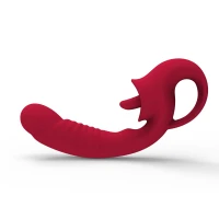 Вібратор з язичком B-Series Rechargeable Licking Vibrator, червоний — фото 8
