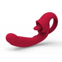 Вібратор з язичком B-Series Rechargeable Licking Vibrator, червоний — фото 9