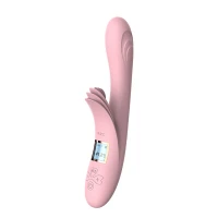 Вибратор-кролик BOSS SERIES Lilo, с подогревом и LCD-дисплеем, розовый, 23 см