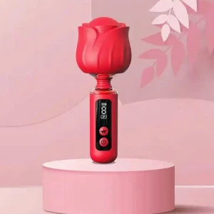 Кліторальний вібратор BOSS SERIES Rose Magic, у формі троянди, червоний