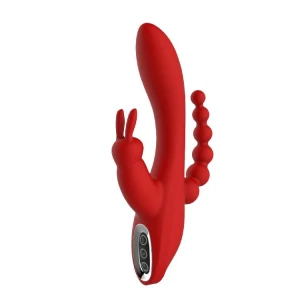 Вібратор для потрійної стимуляції Dream Toys Red Revolution Hera, червоний