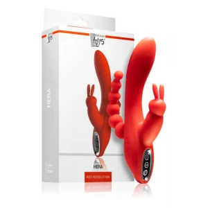Вібратор для потрійної стимуляції Dream Toys Red Revolution Hera, червоний