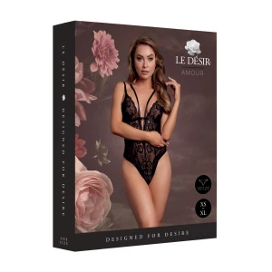 Еротичне боді SHOTS Bodysuit with Adjustable Sliders, чорне
