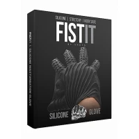 Силіконова рукавичка для стимуляції Masturbation Glove Fist It, чорна — фото 2