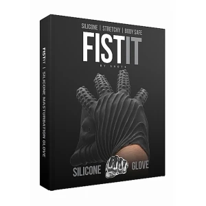 Силіконова рукавичка для стимуляції Masturbation Glove Fist It, чорна